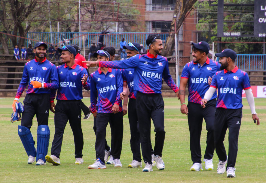 रोहितको कप्तानीमा केन्यासँग खेल्दै नेपाल